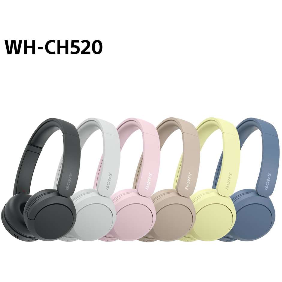 SONY WHCH520P.CE7 Cuffie Wireless Bluetooth con Microfono Integrato Autonomia 40 Colore Pink