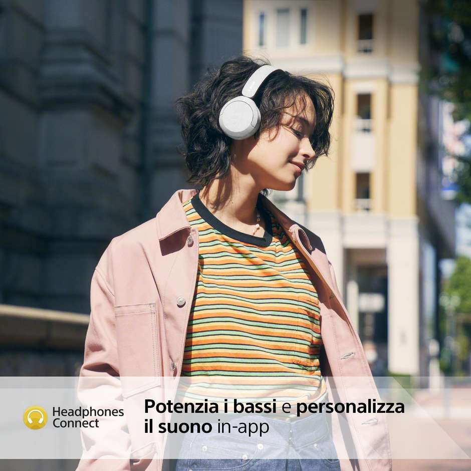 Sony WHCH520W.C Cuffie Wireless Bluetooth ad Alta Risoluzione Nero