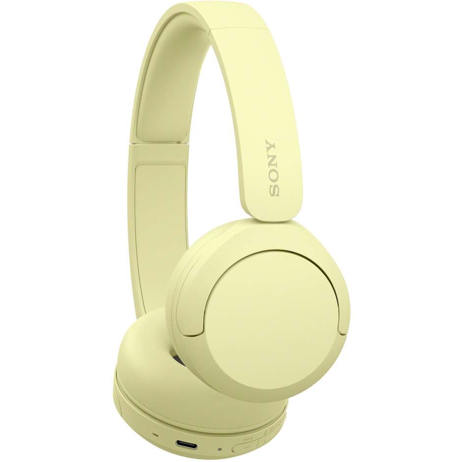 SONY WHCH520Y.CE7 Cuffie Wireless Bluetooth con Microfono Integrato Autonomia 40 Colore Yellow