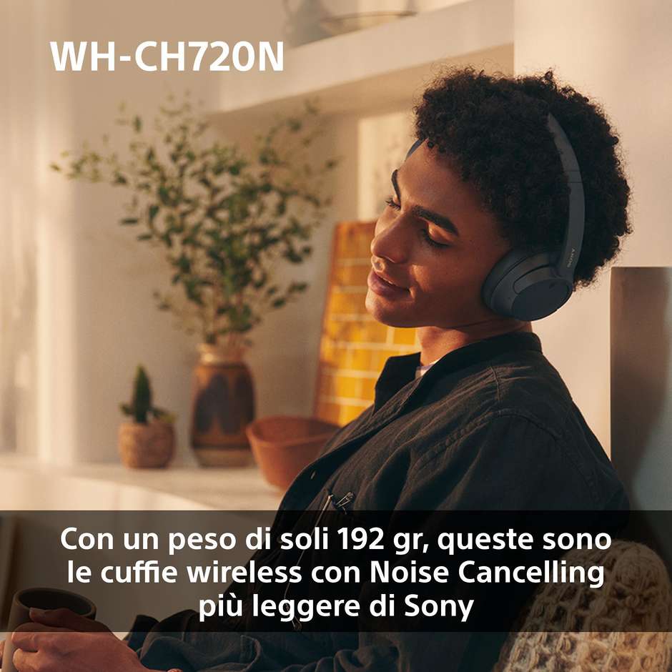 Sony WHCH720NP.CE7 Cuffie Wireless Bluetooth ad Alta Risoluzione Nero