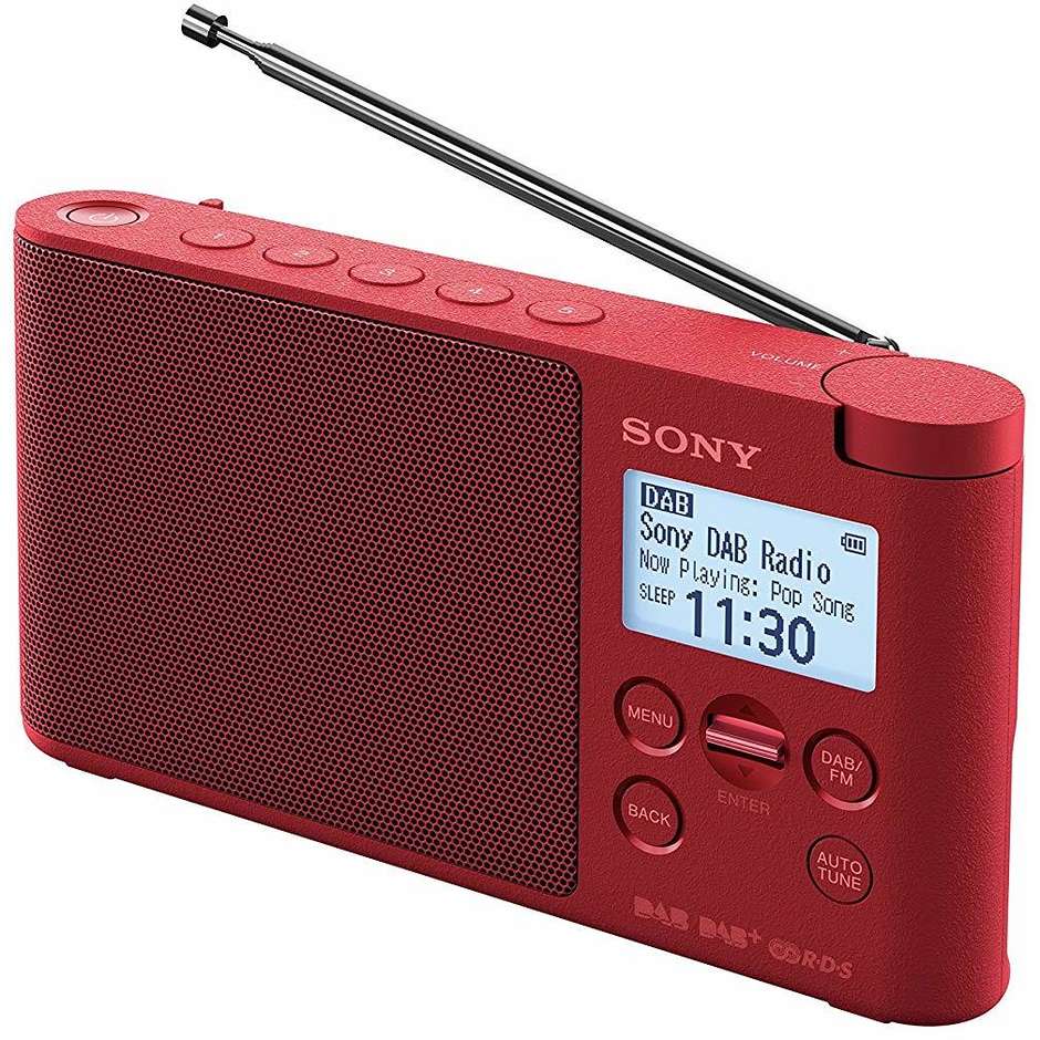 Sony XDR-S41D radio portatile DAB/DAB+ display LCD colore rosso
