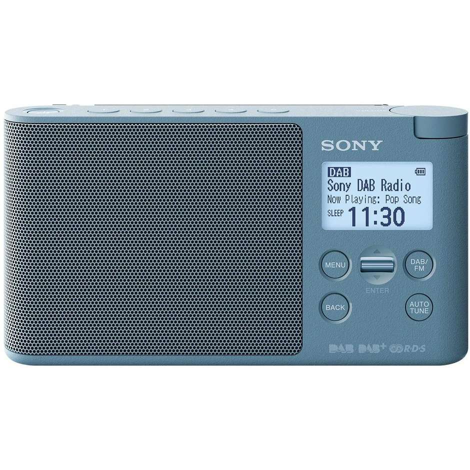 Sony XDRS41DL.EU8 radio digitale portatile DAB/DAB+ display LCD colore azzurro