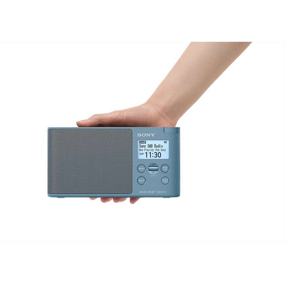 Sony XDRS41DL.EU8 radio digitale portatile DAB/DAB+ display LCD colore azzurro