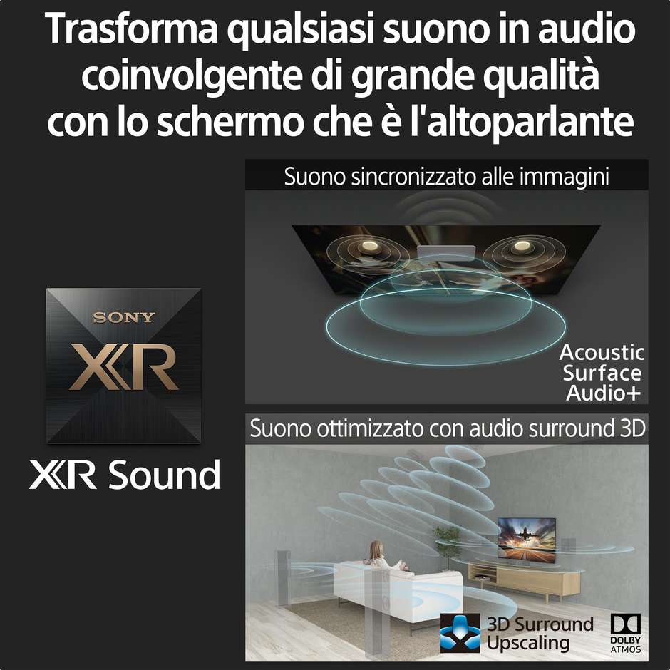 Sony XR-48A90K BRAVIA XR MASTER Series Smart TV 48" OLED 4K 120Hz Google TV Nero