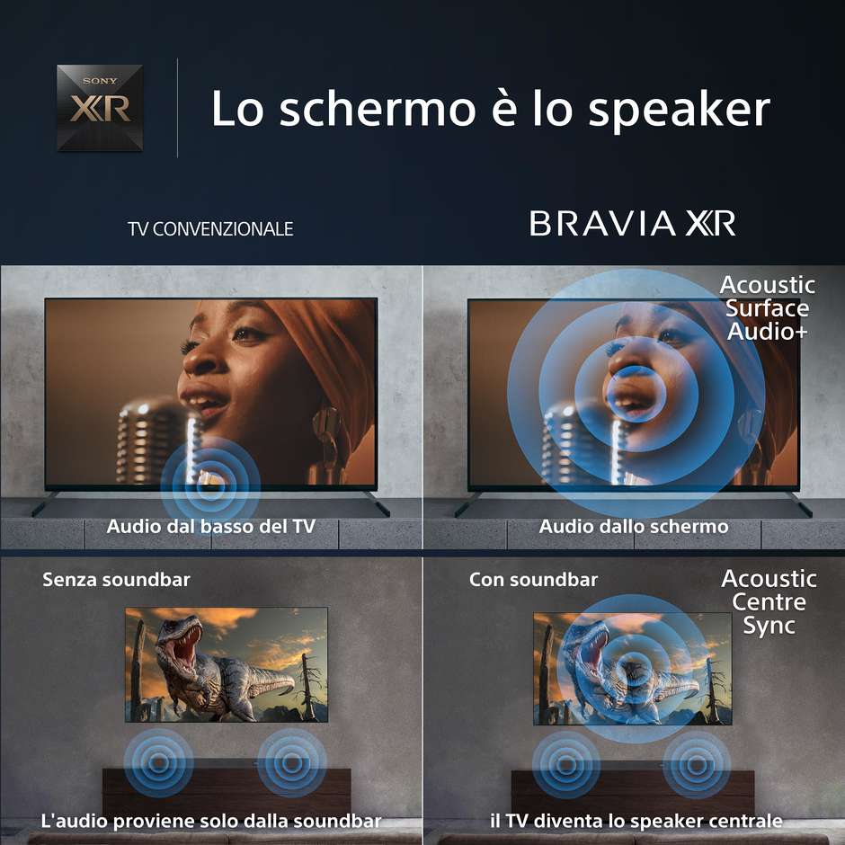 Sony XR55A80LAE Smart TV 55" OLED 4K 120Hz Dolby Vision Google TV Nero