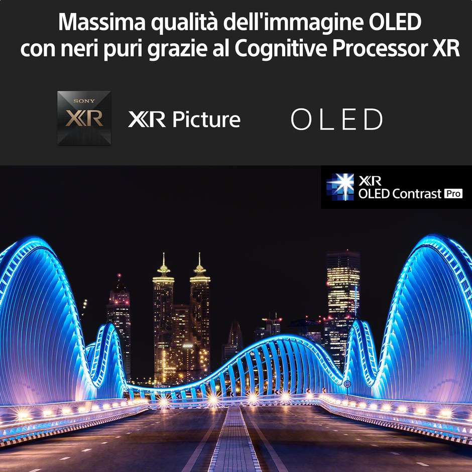 Sony XR65A75KAEP TV OLED 65" 4K Ultra HD Smart TV Wi-Fi Classe F colore cornice nero