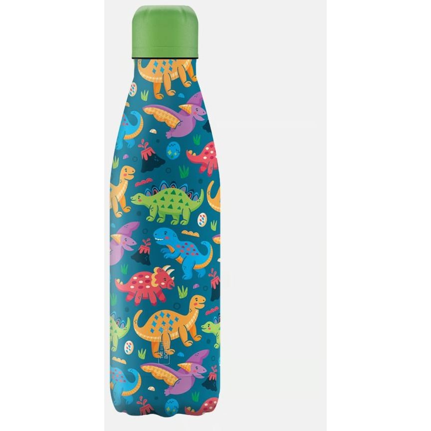 Steel Bottle Borraccia termica Capacita 500 ml Stile dinosaur Colore Multicolore