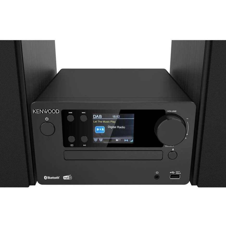 stereo micro dab+ bt cd usb aux in black