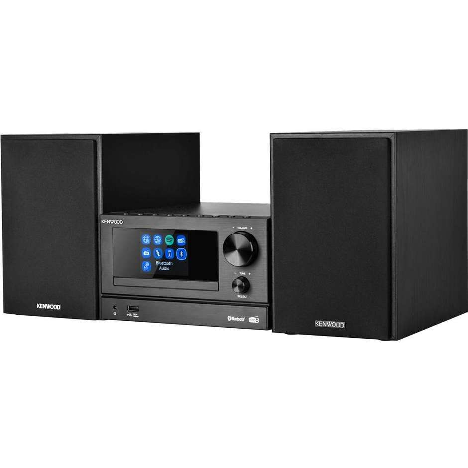 stereo micro dab+ bt wifi cd usb aux black 60w