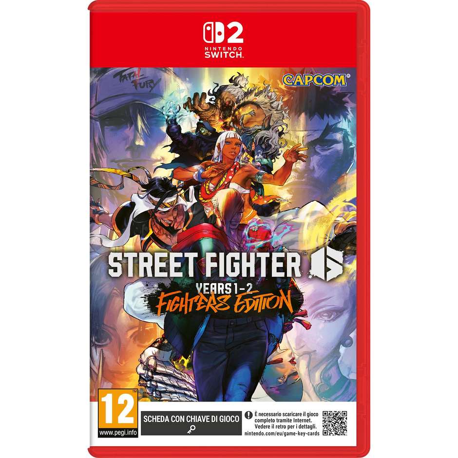 Street Fighter 6: Anni 1-2 Edizione per Nintendo Switch 2 (10016219) Picchiaduro a Incontri con RE Engine Roster Completo Italiano Scheda di Gioco