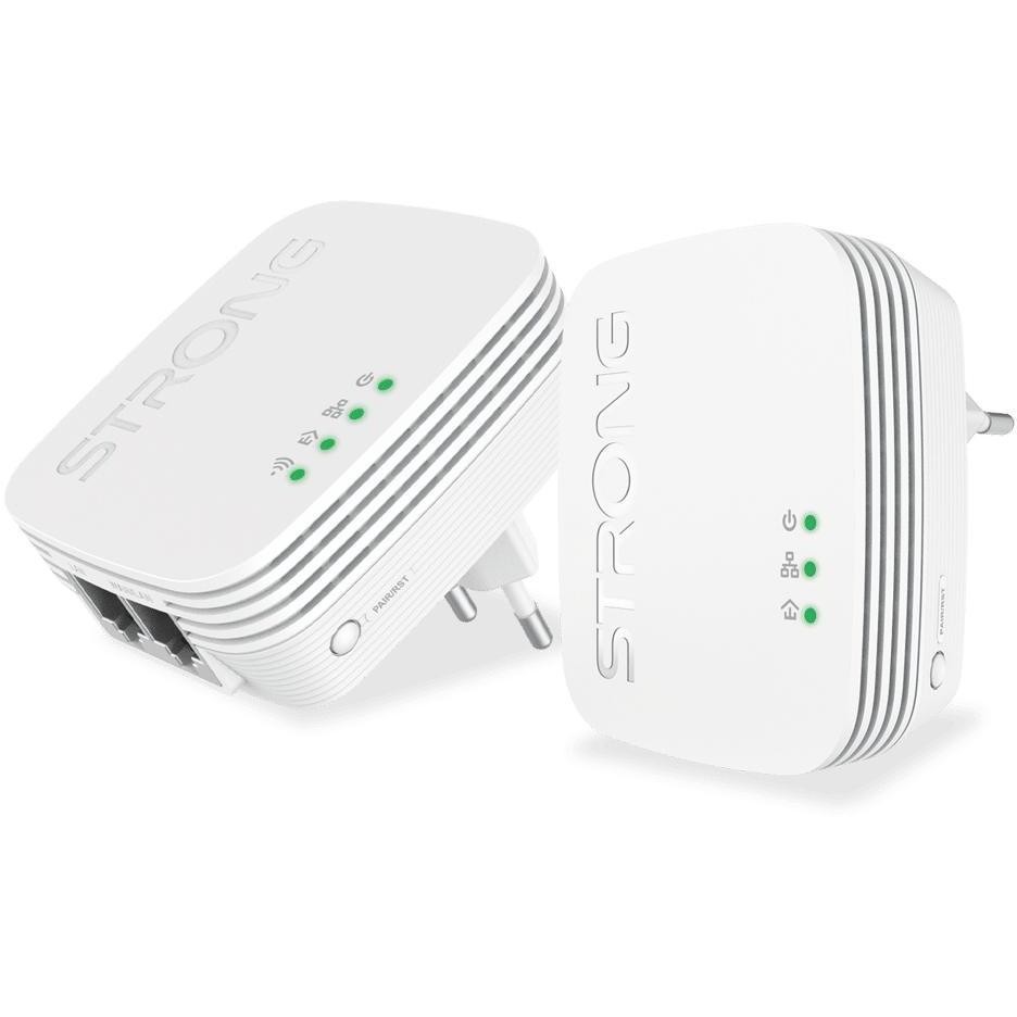 Strong POWERLWF600DUOMINI Adattatore di rete PowerLine 600 Mbit/s Wi-Fi 2 pz Colore Bianco