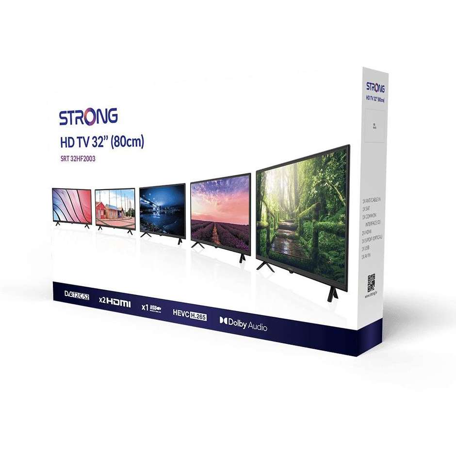 Strong SRT32HF200 TV LED 32" HD Classe E Colore Nero