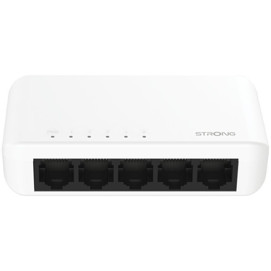 Strong SW5000P Switch Desktop 5 Porte Gigabit Ethernet 10/100/1000Mbps Chassis Compatto Fanless - Bianco
