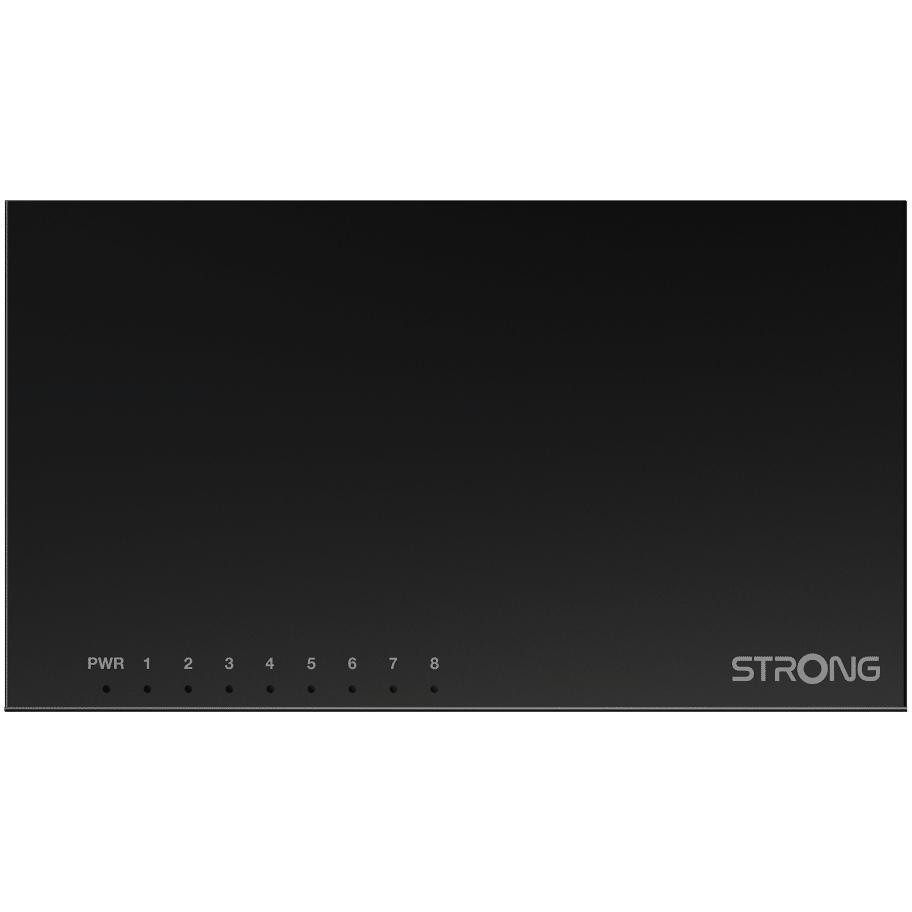 Strong SW8000M Switch Desktop 8 Porte Gigabit Ethernet 10/100/1000 Chassis in Metallo Nero