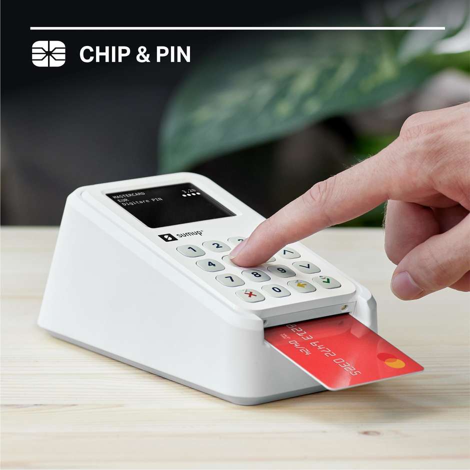 SumUp 3G + Stampante Lettore di carte per pagamenti colore bianco