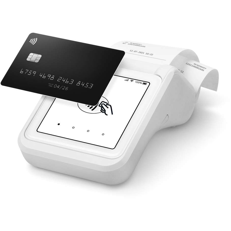 Sumup Lettore card pagamenti mobile + Stampante Colore Bianco