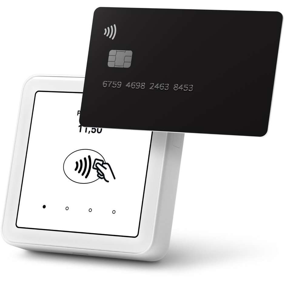 SumUp Solo (806610001) Lettore POS Standalone Touchscreen con SIM 4G Gratuita e Wi-Fi Bianco