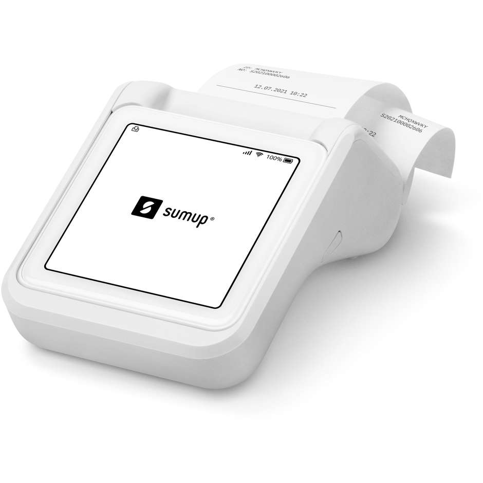 SumUp Solo con stampante, terminale POS Wi-Fi e 4G, bianco