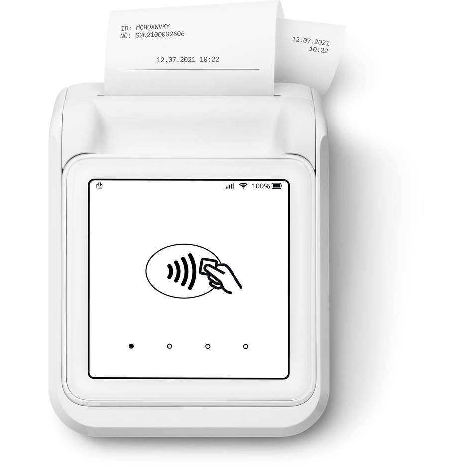 SumUp Solo con stampante, terminale POS Wi-Fi e 4G, bianco