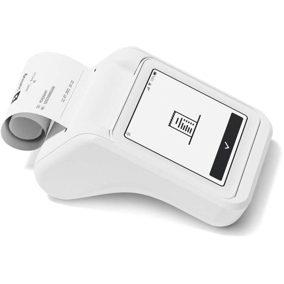 SumUp Solo POS Portatile con Stampante Termica Ricevute Touchscreen Connessione 4G e Wi-Fi Bianco 800620001