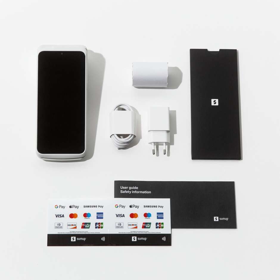 SumUp Terminal Lettore POS Wi-Fi + 4G NFC Bluetooth Bianco