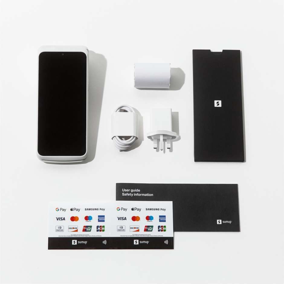 SumUp Terminal Lettore POS Wi-Fi + 4G NFC Bluetooth Bianco