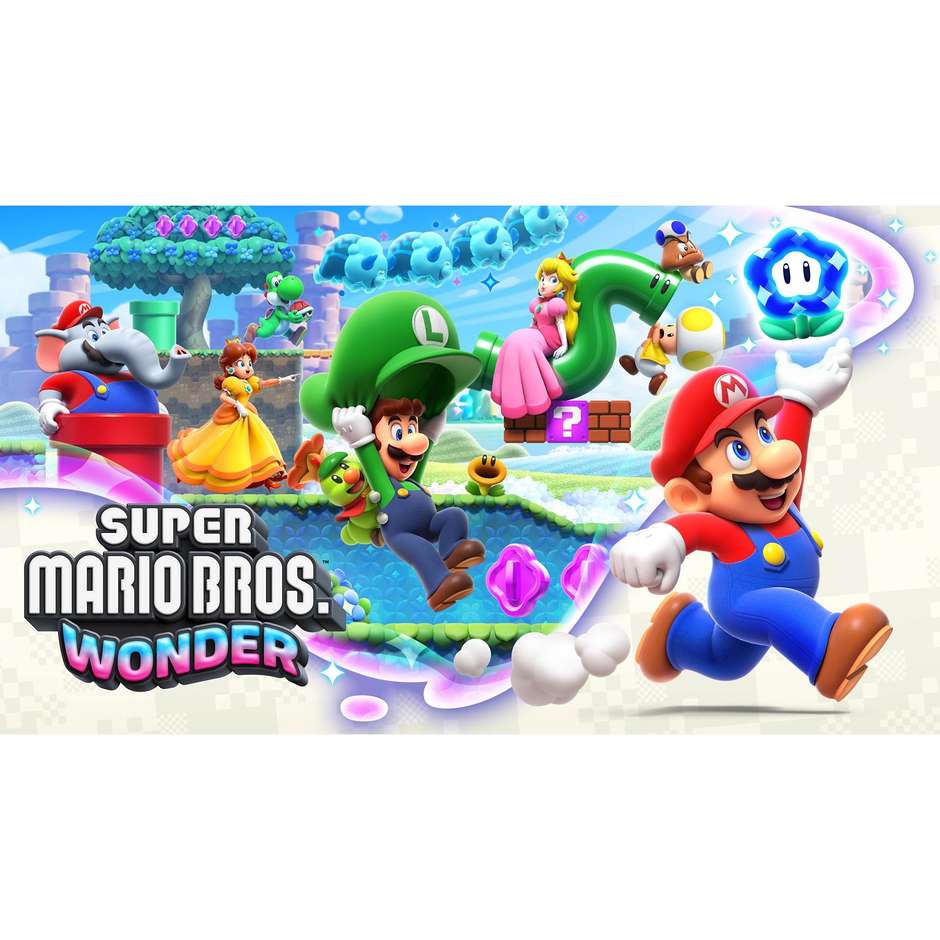 Super Mario Bros. Wonder per Nintendo Switch (0045496479817) Videogioco Platform 2D a Scorrimento Edizione Standard Italiano Scheda di Gioco