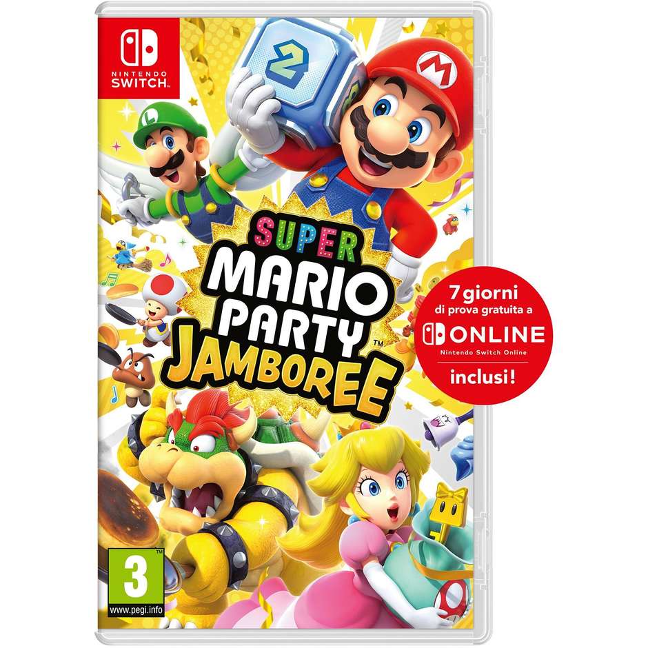Super Mario Party Jamboree per Nintendo Switch (10013822) Party Game Multigiocatore Oltre 110 Minigiochi e 7 Tabelloni Italiano Scheda di Gioco