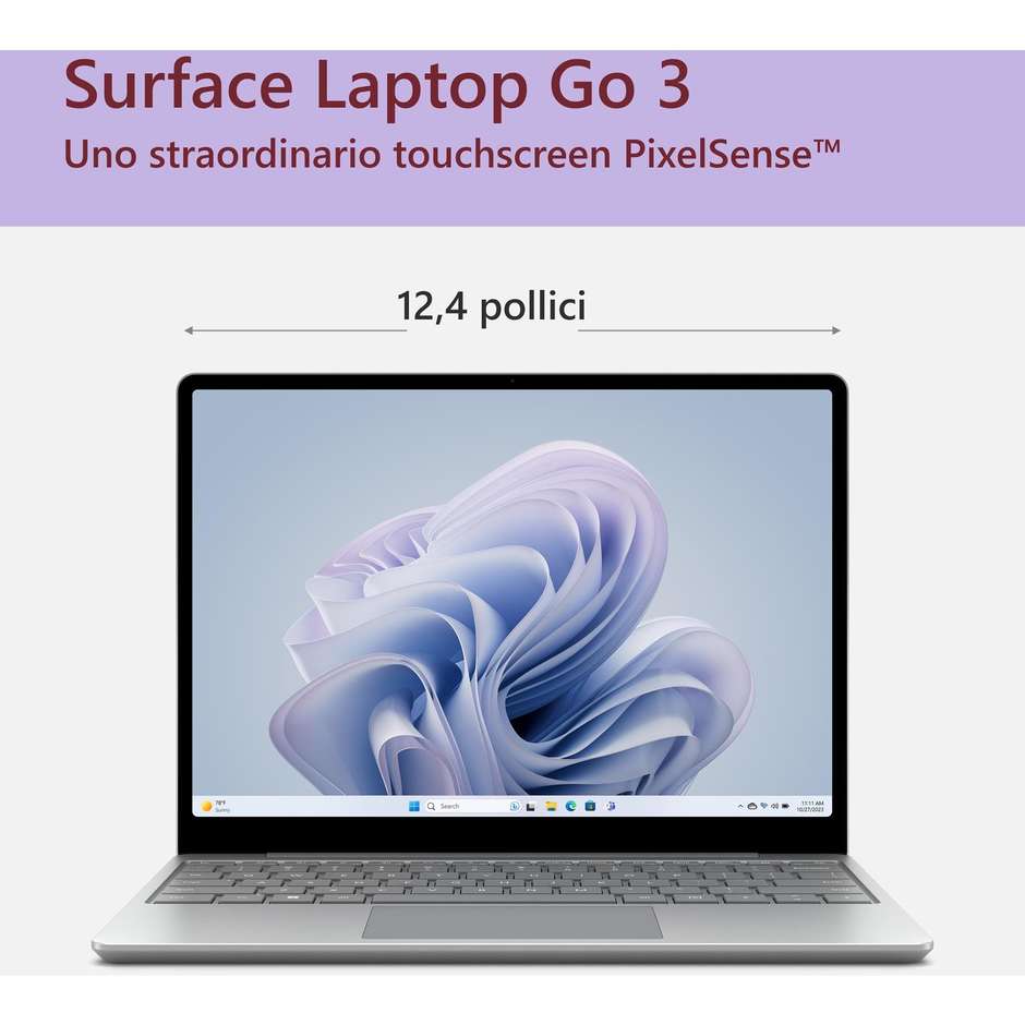 surface laptop go 3 i5 16/256gb w11 platinumdispl