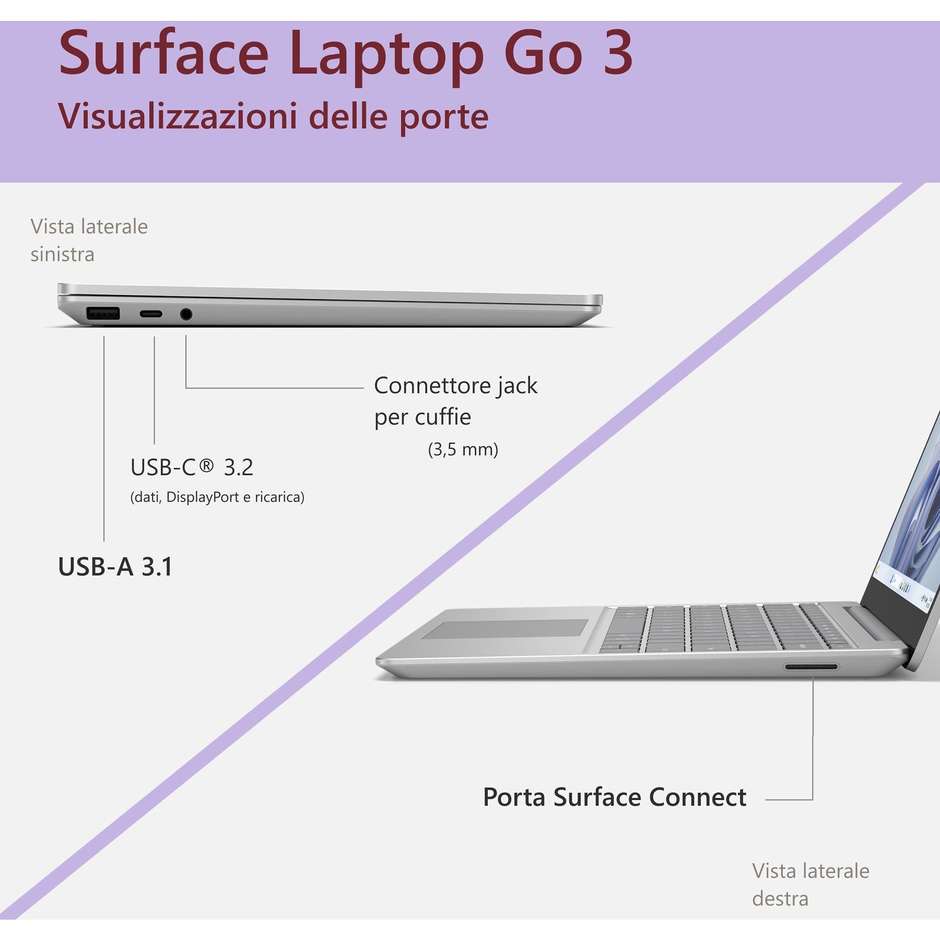 surface laptop go 3 i5 16/256gb w11 platinumdispl