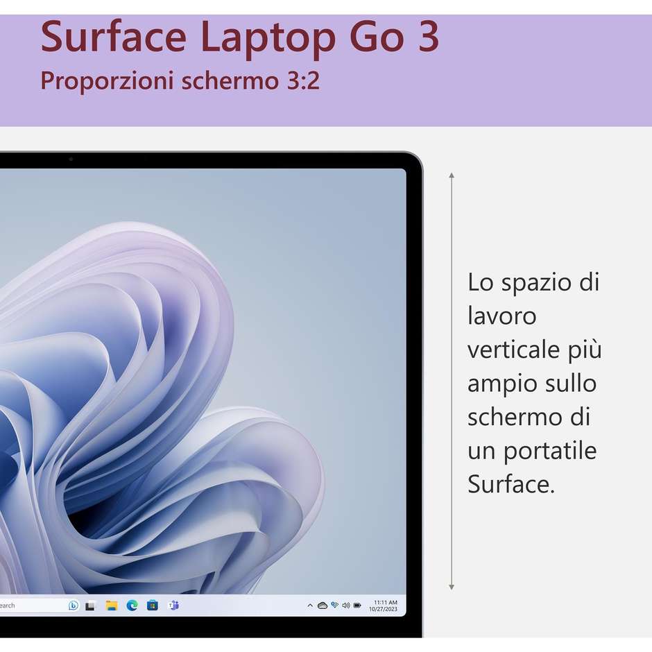 surface laptop go 3 i5 8/256gb w11 platinumdispla