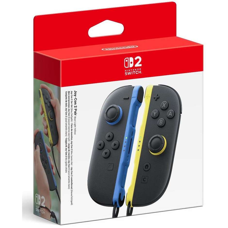 sw2 controller joy-con 2 coppia blu e giallo chia