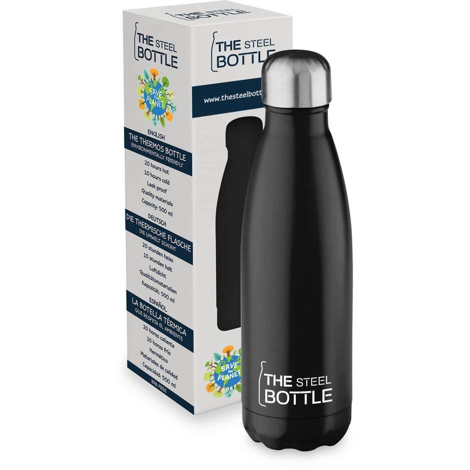 T-Tex The Steel Bottle bottiglia termica 500 ml colore nero