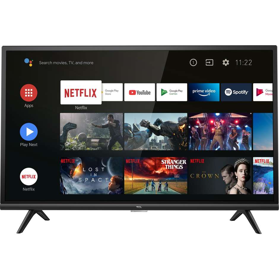 TCL 32ES570F Tv LED 32" Full HD HDR Android Tv Smart Tv Wifi classe F colore nero