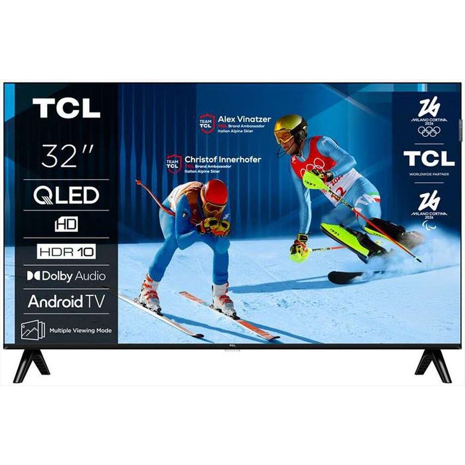 TCL 32S49K TV QLED 32" HD Smart TV HDR10 Dolby Audio Nero