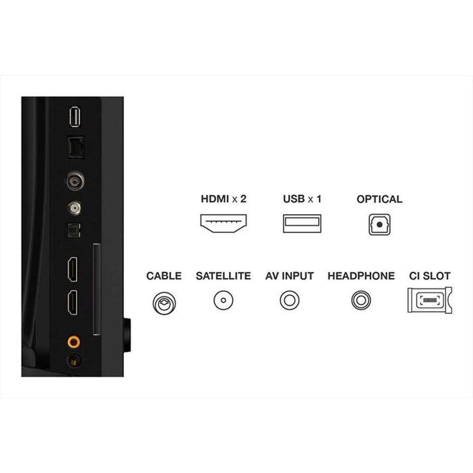 TCL 32S49K TV QLED 32" HD Smart TV HDR10 Dolby Audio Nero