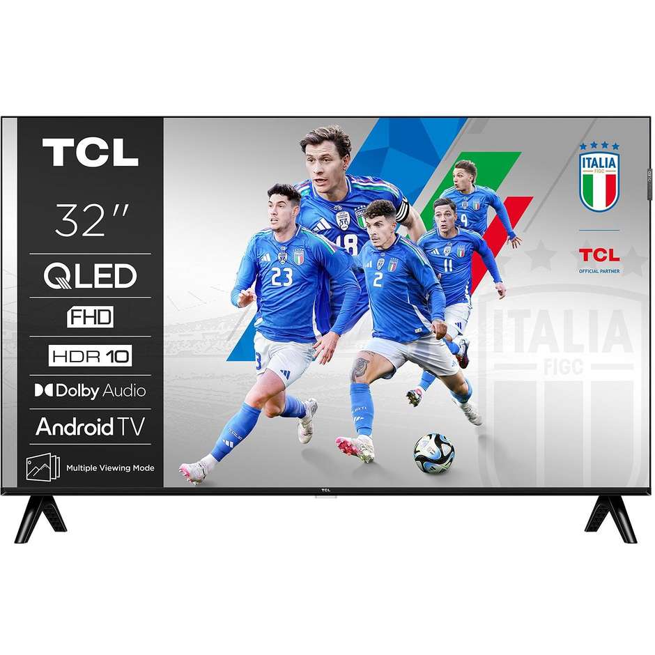 TCL 32S59K Smart TV 32" QLED Full HD Android TV Dolby Audio DVB-T2 Nero