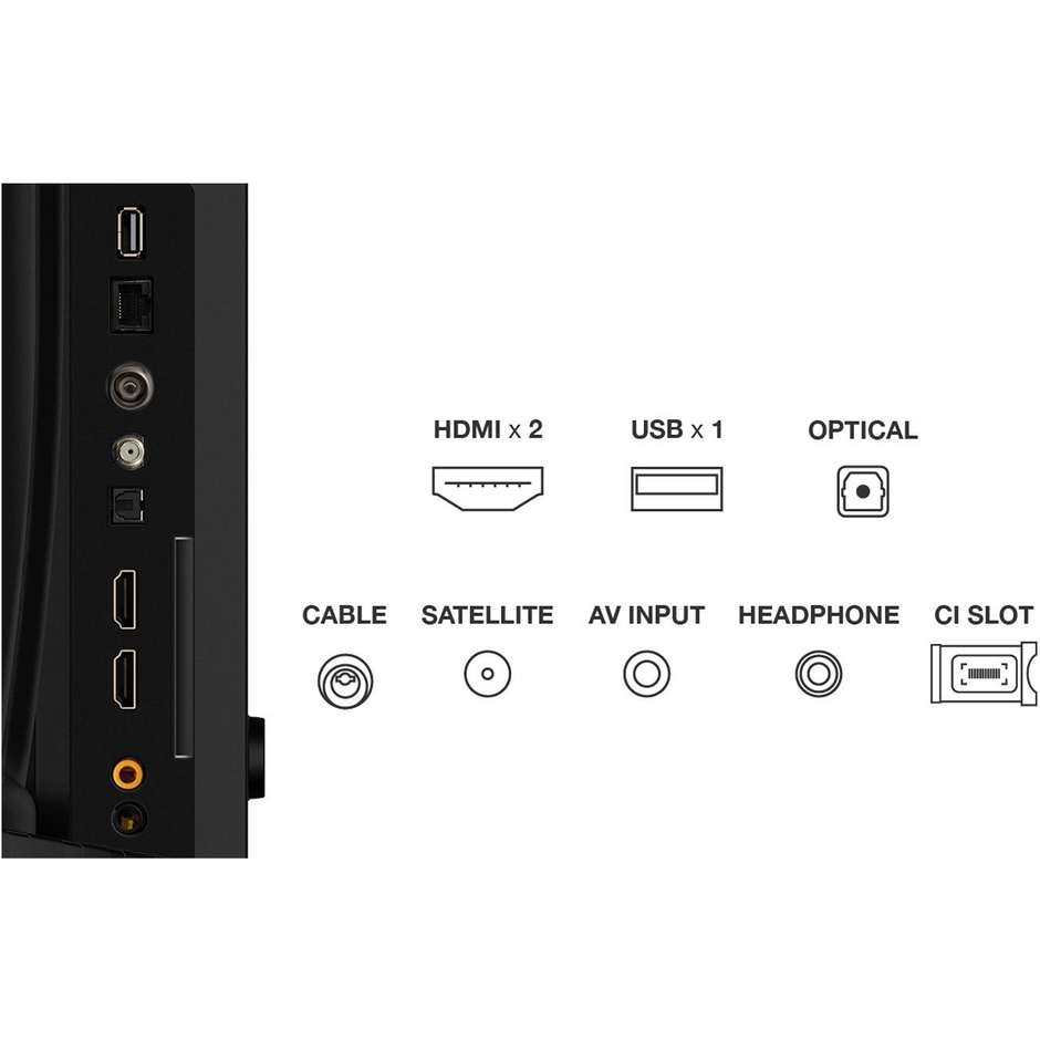 Tcl 32S59K Smart TV QLED 32" Full HD Wi-Fi DVB-T2 Classe F Nero