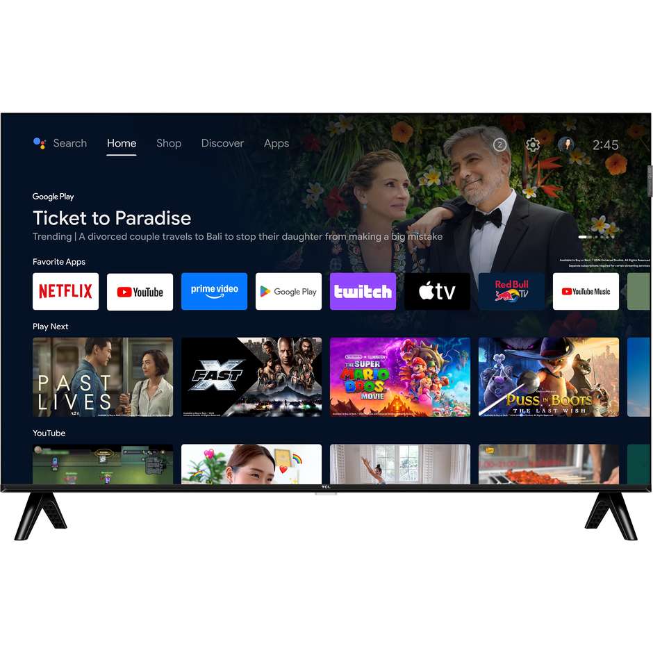 TCL 32S5L TV 32" QLED Full HD HDR Android TV Nero