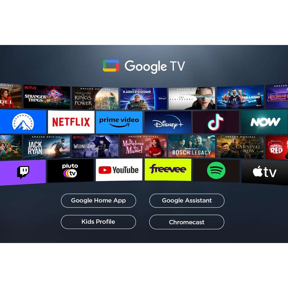 TCL 43C655 TV QLED 43" 4K Ultra HD Smart TV Wi-Fi Classe F Colore Nero