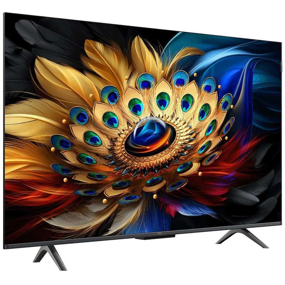 TCL 43C655 TV QLED 43" 4K Ultra HD Smart TV Wi-Fi Classe F Colore Nero