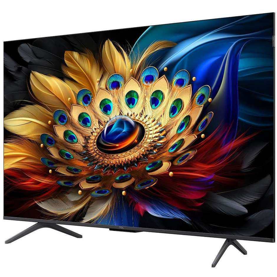 TCL 50C655 TV QLED 50" 4K Ultra HD Smart TV Wi-Fi Classe F Colore Nero