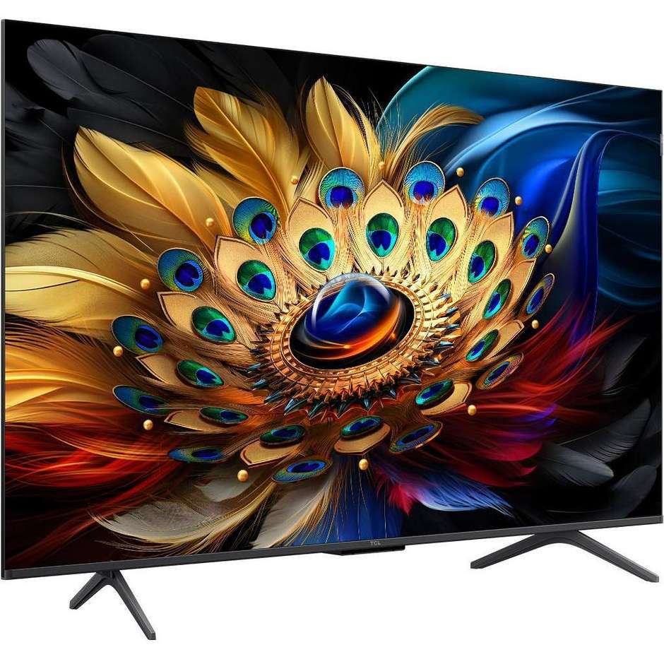 TCL 50C655 TV QLED 50" 4K Ultra HD Smart TV Wi-Fi Classe F Colore Nero