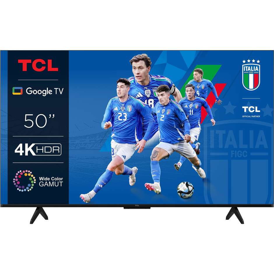 TCL 50P79B Tv LED 50" 4K Ultra HD Smart TV Wi-Fi Classe F Colore Nero