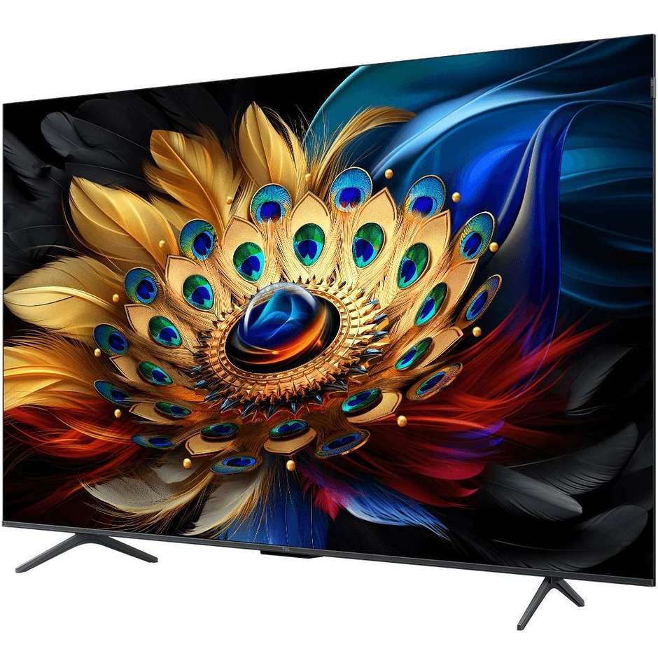 TCL 55C655 Tv QLED 55" 4K Ultra HD Smart Tv Wi-Fi Classe F Colore Nero