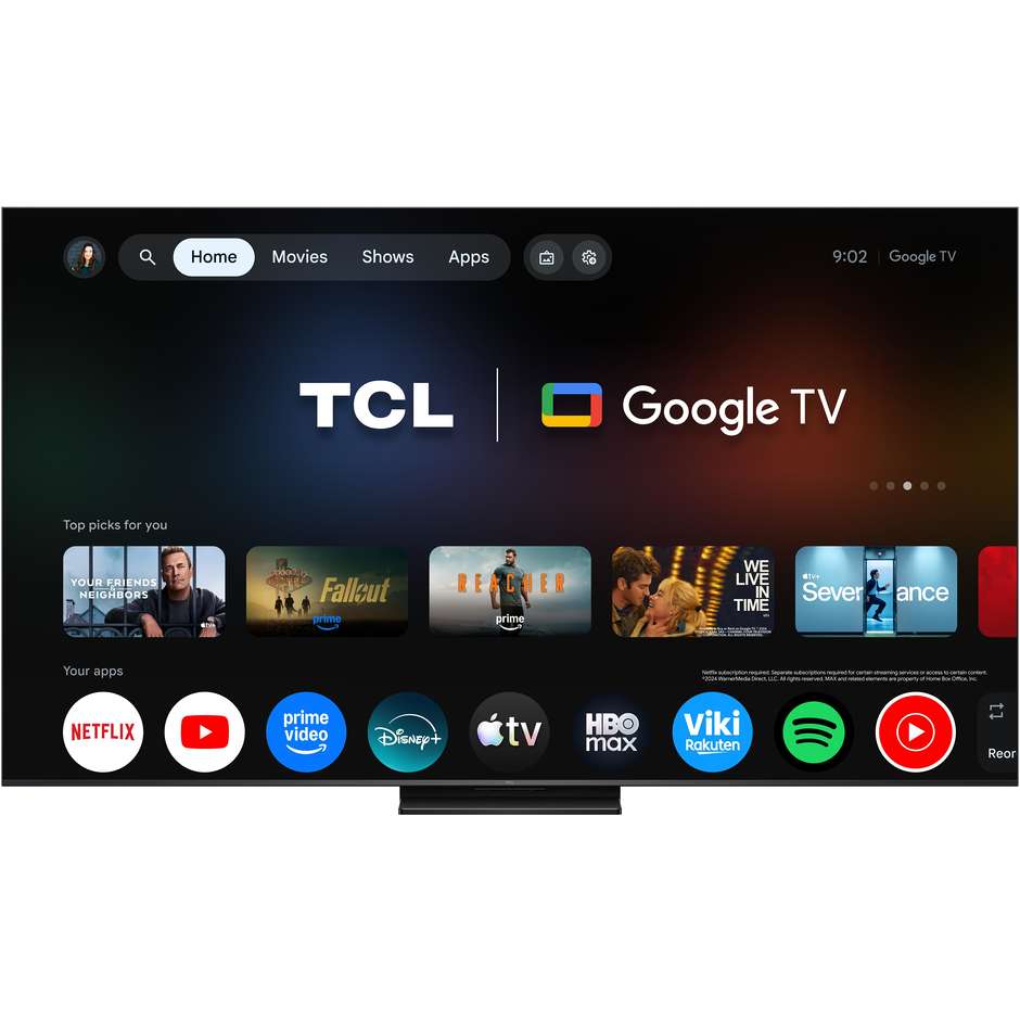 TCL 55C6K PRO TV QD-Mini LED 55" 4K 144Hz Google TV Nero