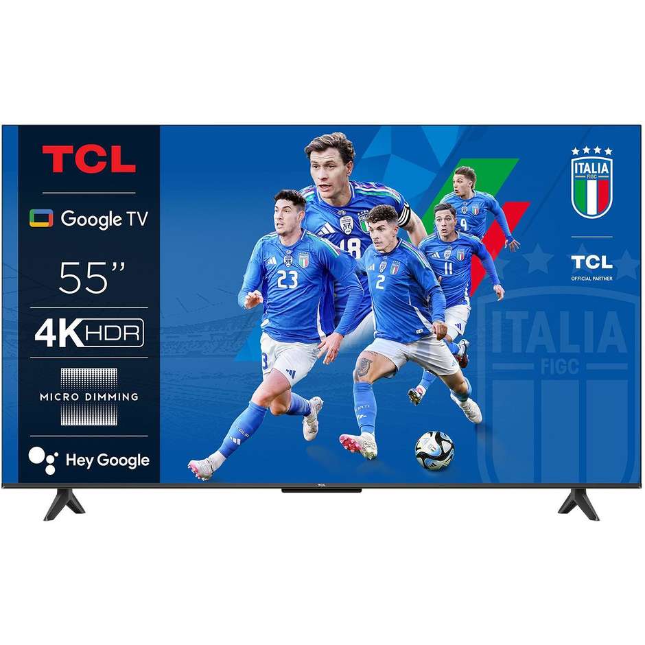 TCL 55P655 TV Led 55" 4K Ultra HD Smart TV Wi-fi Classe E Colore cornice Nero