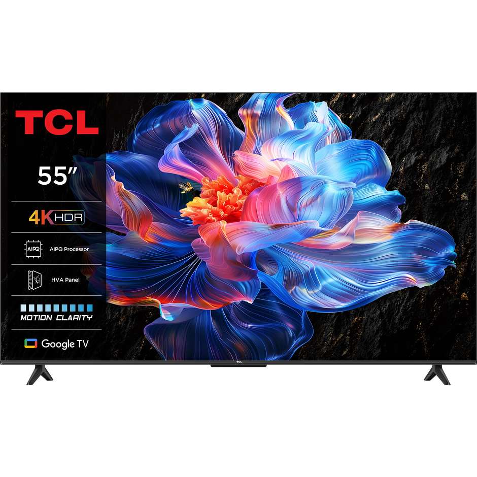 TCL 55P69K Smart TV 55" LED 4K UHD HDR10 Google TV Dolby Atmos Nero