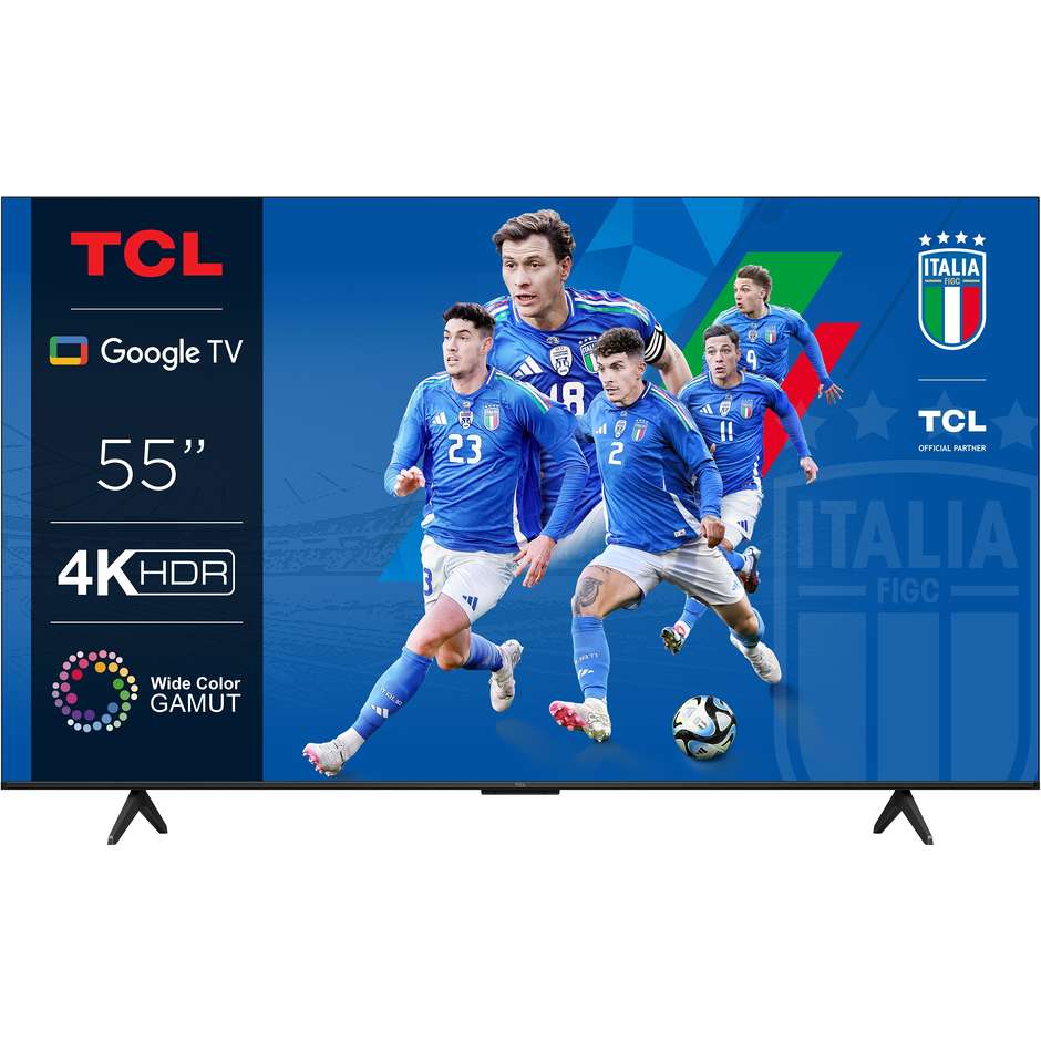 Tcl 55P79B Smart TV LED 55" 4K Ultra HD Wi-Fi DVB-T2 Classe F Nero