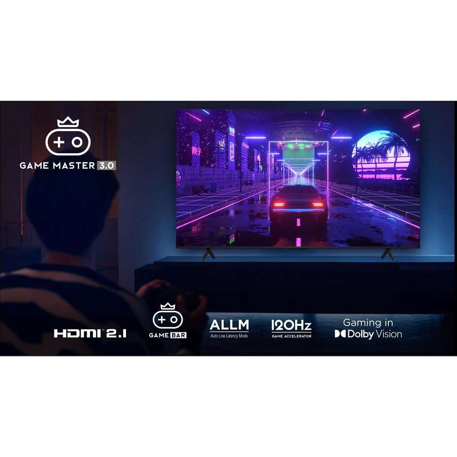 Tcl 55P79B Smart TV LED 55" 4K Ultra HD Wi-Fi DVB-T2 Classe F Nero